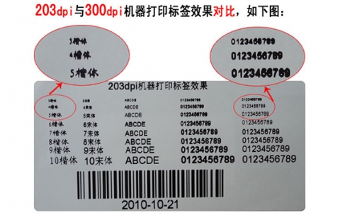 200dpi（點）和300dpi（點）的條碼打印機有什么區別？